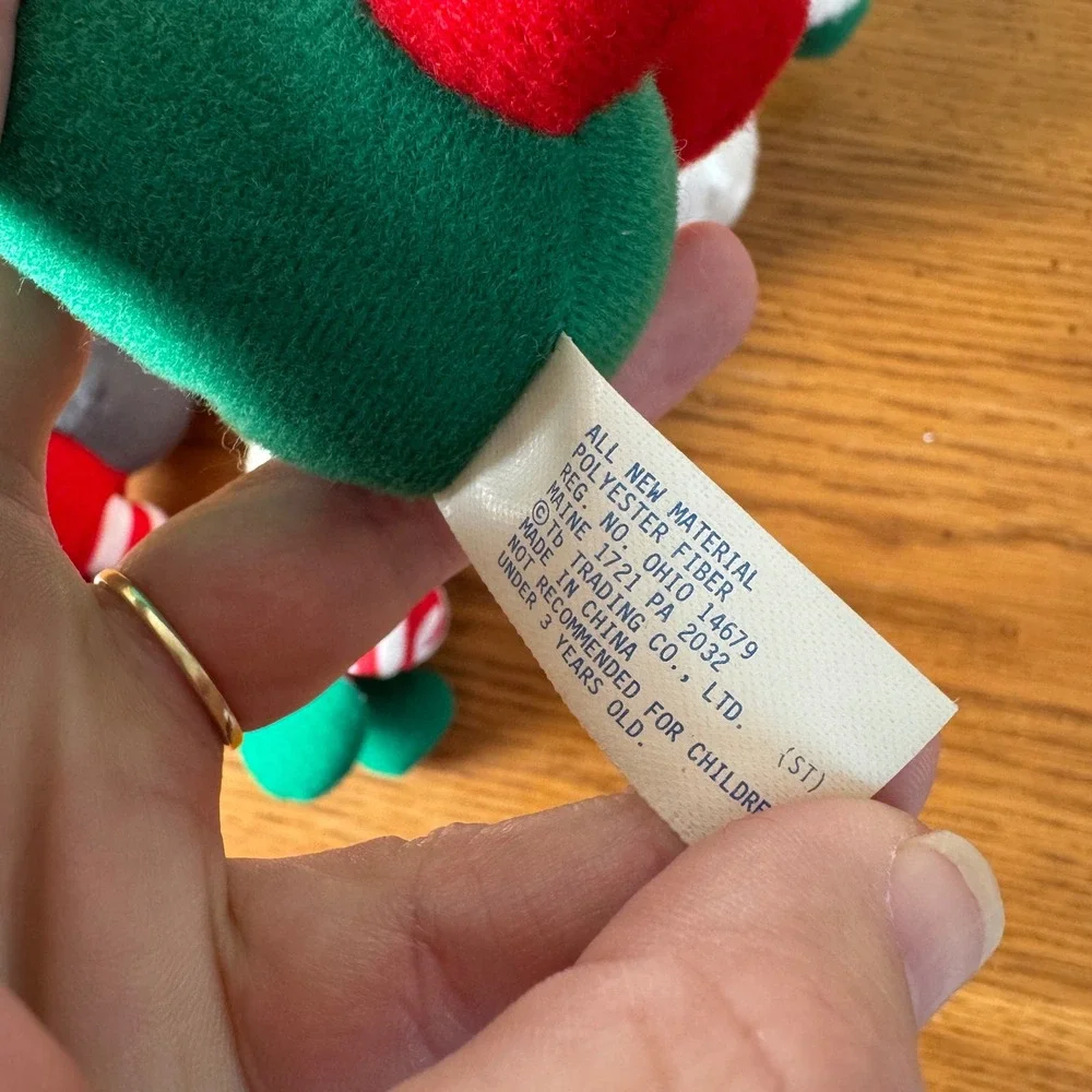 Set of 4 Plush Ornaments‎ Huggers Santa Mouse Reindeer Candy Cane Holiday